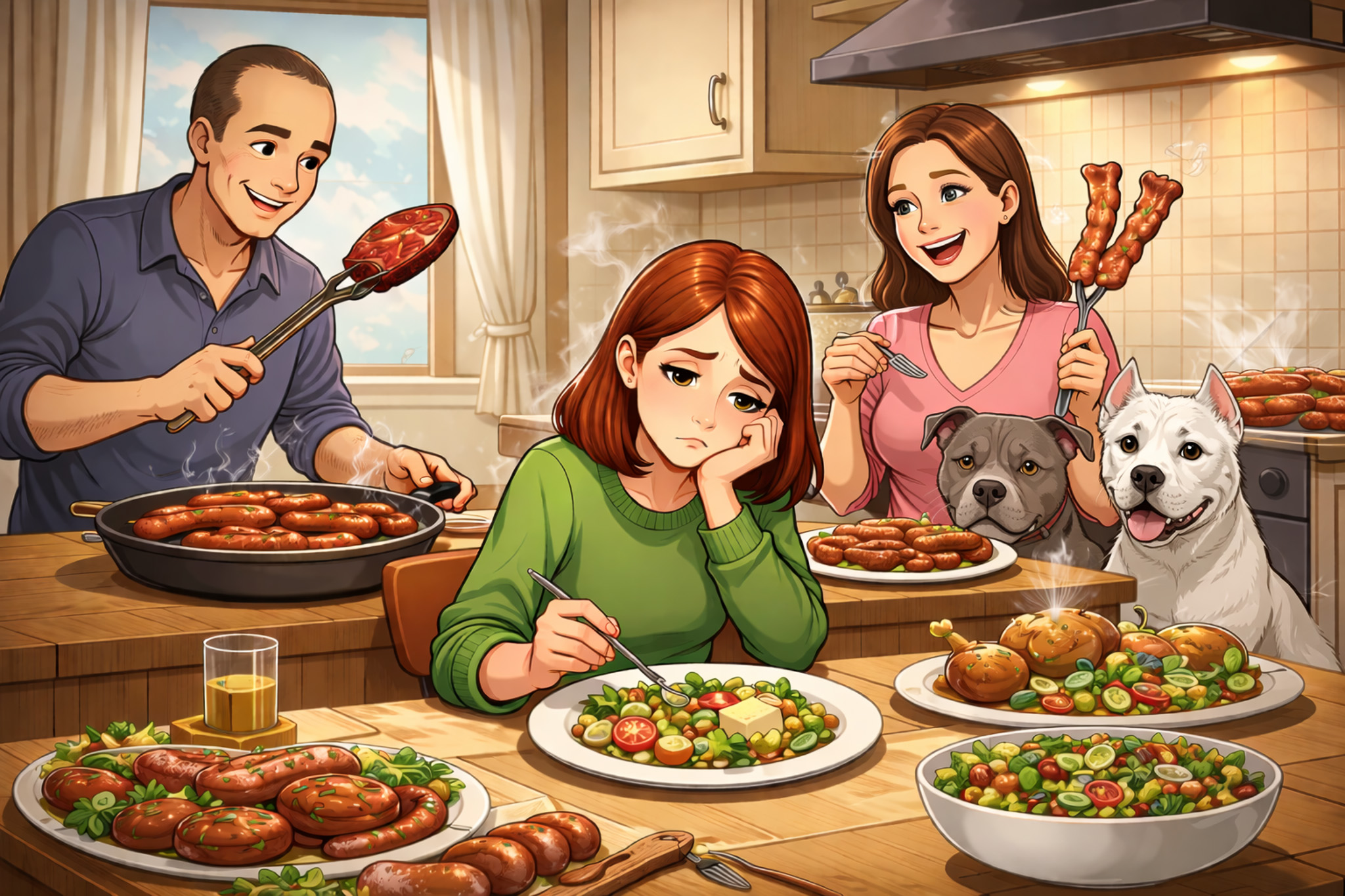 Vegetarisch in een huishouden met vleeseters: waarom ik het soms lastig vind