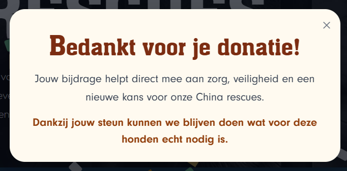 Ambassadeur van safe haven inu rescue